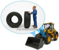 2x original Michelin 20.5R25 (Shovel) tires, Ø 45.6 mm (Volvo L series Agri Collectables) 1:32 34261