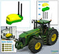 John Deere STARFIRE 6000 GPS receiver, Resin, in JD YELLOW & GREEN Supplied painted, incl. 2 antennas (+1 spare) 1:32 344436