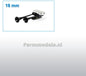 DOUBLE Air Horn 18 mm BLACK GLOSS sprayed round front/double mounted rear 1:32 361819