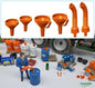 4x FILLING FUNNELS + 2x POURING SPOUTS Material resin sprayed in ORANGE MATT delivered 1:32 421011