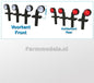 4x Width lights WHITE-RED 5 mm wide 1:32 455235