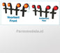 4x Width lights ORANGE-RED 5 mm wide 1:32 455240