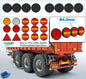 8x TAIL LIGHTS with BLACK HOUSING Ø 4.2mm + 9x HAMBURGER + 4x Other Tail Lights + 2x Triangular reflectors, all with HIGH GLOSS 1:32 472323