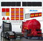 8x TAIL LIGHTS with BLACK HOUSING 4.6 x 4.6mm + 9x HAMBURGER + 4x Other Tail Lights + 2x Triangular Reflectors, all with HIGH GLOSS 1:32 474660
