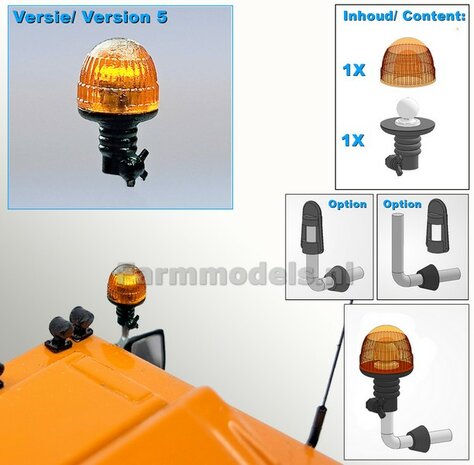 1x SWIVEL BEAM V5 = 1x Beam housing/holder + 1x cover VERSION 5, suitable for mounting on Ø 1mm support 1:32  485051