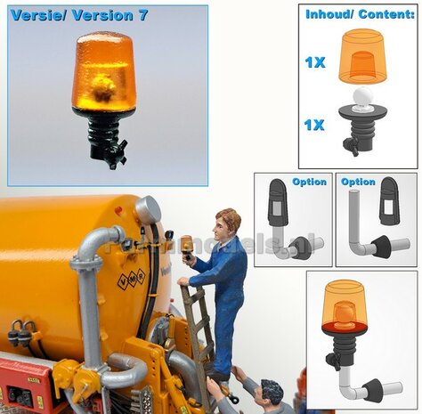 1x SWIVEL BEAM V7 = 1x Beam housing/holder + 1x cover VERSION 7, suitable for mounting on Ø 1mm support 1:32 485071