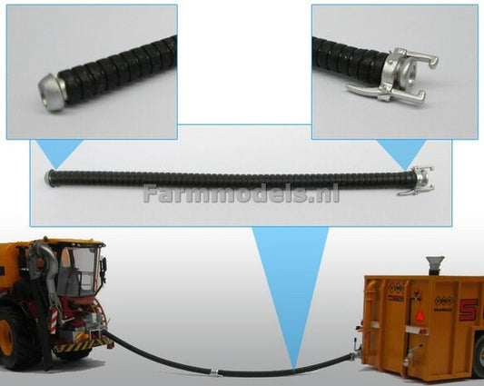 Ø 5.1 mm 6" (INCHES) x 13.5 cm MANURE HOSE COUPLING with "MALE-FEMALE" coupling for manure tank 1:32 623528