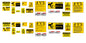 DEC04 Self-adhesive general machinery warning decals 1:32 Scale by HLT