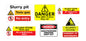 DEC09 6 x Self-adhesive Slurry Store Warning Signs Decals 1:32 Scale by HLT