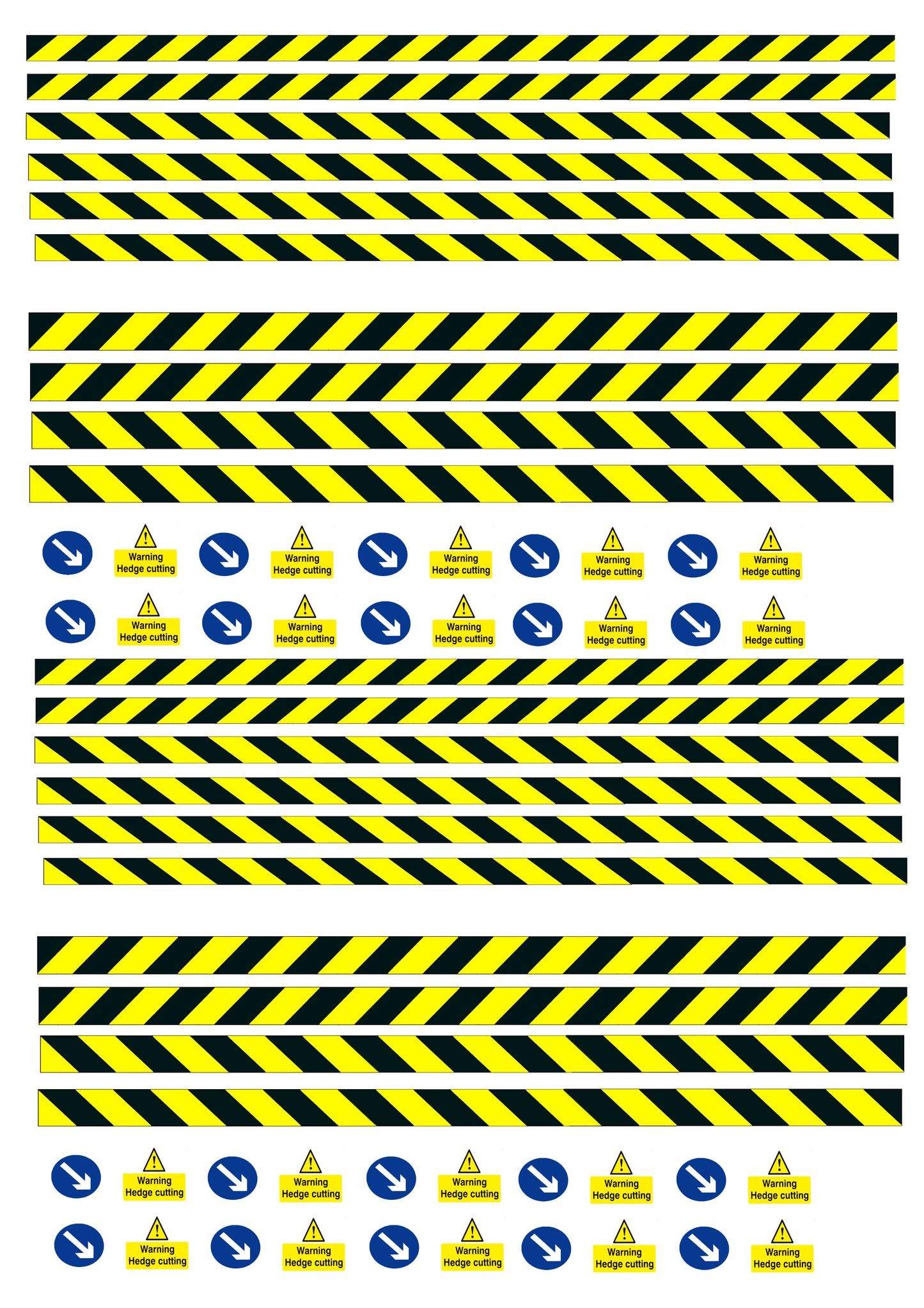 DEC03 Self-adhesive hedge cutter set yellow decals 1:32 Scale by HLT