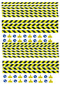 DEC03 Self-adhesive hedge cutter set yellow decals 1:32 Scale by HLT