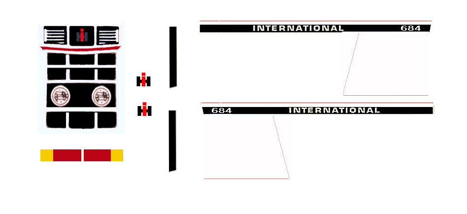 IH INTERNATIONAL 684 REPLACEMENT DECALS