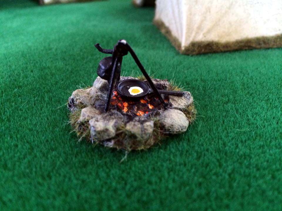 Camp Fire 1:32 Scale by JG Miniatures (Cat no. M49)