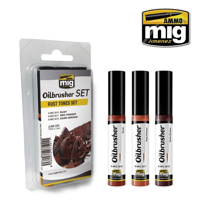 Rust Tones Streaking Paint Kit with Brush (MIG7501)