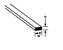 MS-312 Plastruct - Rectangular Strip 3.2mm