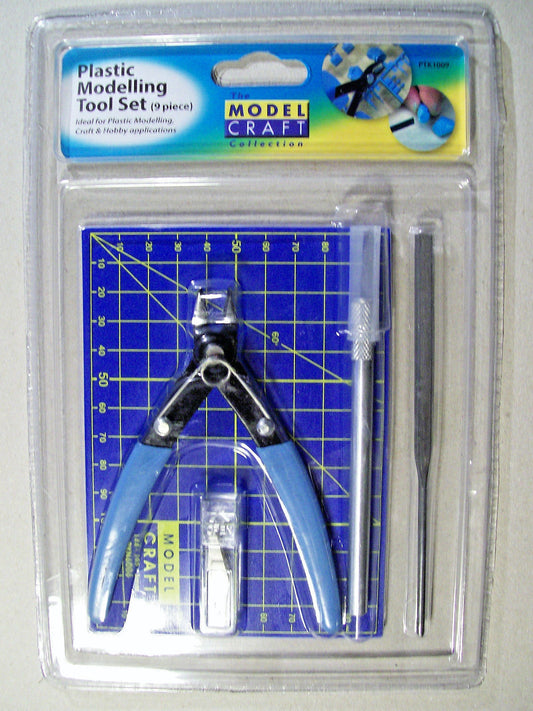 9 Piece Plastics Modelling Kit (includes sprue cutters) PTK1009