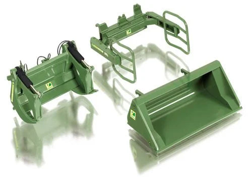 Wiking Bressel and Lade Front Loader Green Attachments Set A WIK 077383