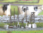 8x Farm Hand Tools 1:32 scale by HLT Miniatures WM014