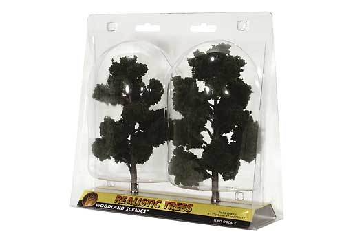 6-7in Dark Green Trees (2) by Woodland Scenics WTR1517