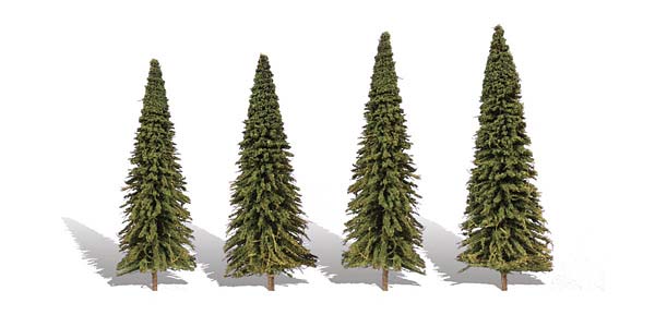 WTR3568 Forever Green Fir Trees by Woodland Scenics 3.5-5.5" 4 Pack