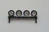 4 x Round Toplights/spotlights with Black Bracket Truck Cab, Tractor etc 1:32 Scale by Artisan 32 468010