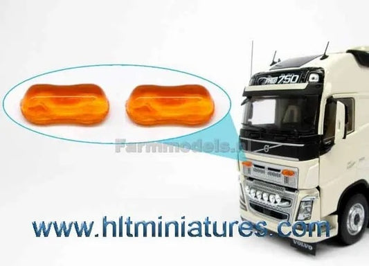 8x3mm Orange Rotating Beacons/Lights (2) 1:32 Scale 480609