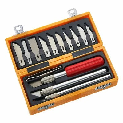14pc Precision Craft/Modelling Knife Set Expo Tools 73510