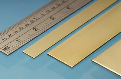 3 pcs 25mm x 0.6mm Brass Alloy Strip by Albion Alloys BS6M