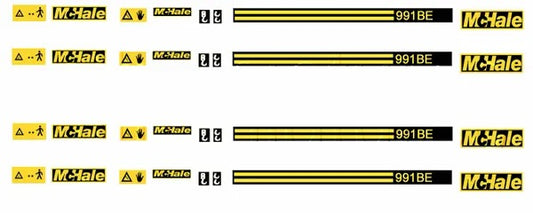 McHale Bale Wrapper 991BE Decals 1:32 Scale by HLT DEC12