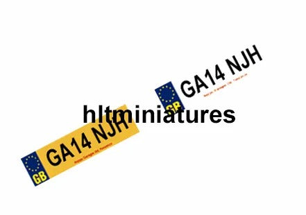 DEC06 Self-adhesive EU Number Plate Decals Any Scale by HLT