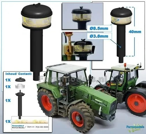 1x CYCLONE FILTER HIGH VERSION with FLAT COVER & TRANSPARENT DROP TRAY + Pré-Cut Decal 1:32 413341
