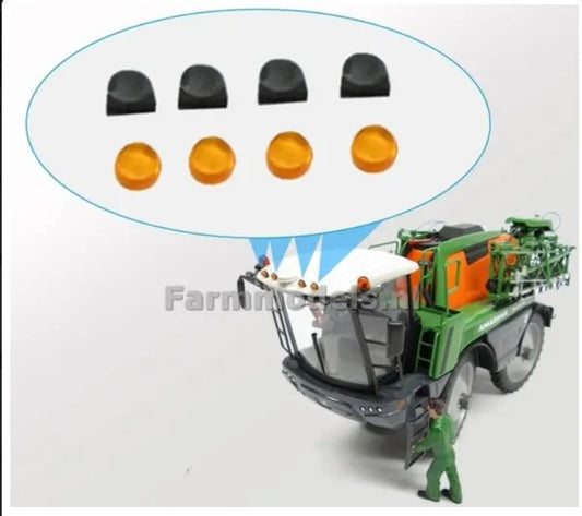4 X Black Bracket + 4 x Orange Toplight 22290