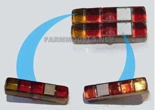 Rear Rectangular Tail Lights (2) 1:32 Scale 475220