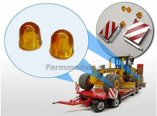 5mm Orange Rotating Beacons/Lights without supports (2) 1:32 Scale 480160