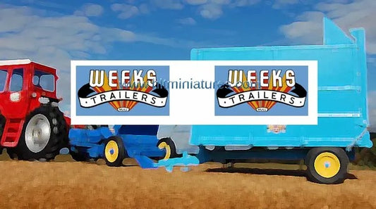 4 x Weeks Trailer Adhesive Decals 1:32 Scale (DEC41)