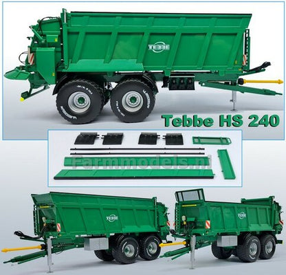 TEBBE HS 240 tandem axle manure spreader, delivered including various loose accessories 1:32 NB2B V2