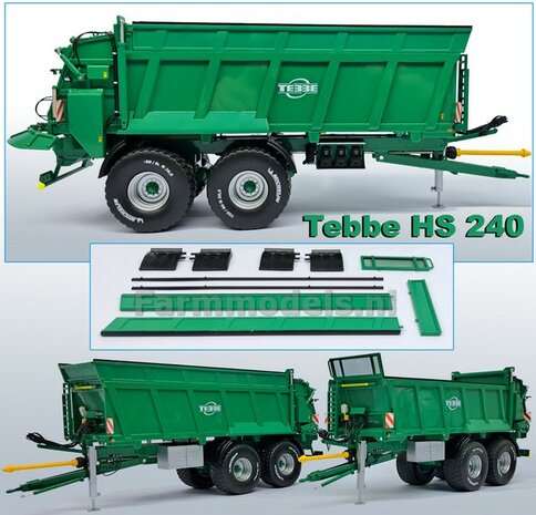 TEBBE HS 240 tandem axle manure spreader, delivered including various loose accessories 1:32 NB2B V2
